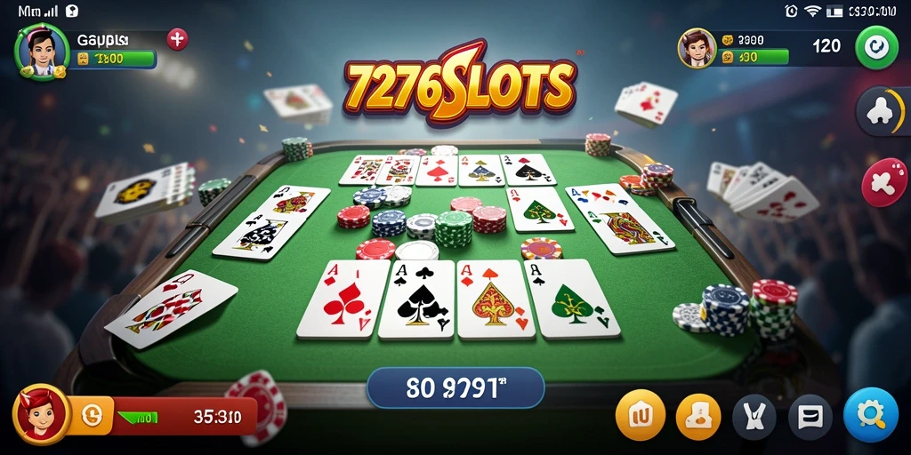 Tampilan gameplay menyerupai meja Gaple yang nyata.