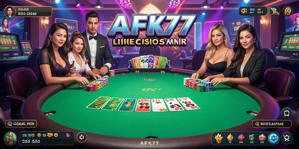 Gameplay seru dan interaktif di AFK77 dengan dealer langsung.