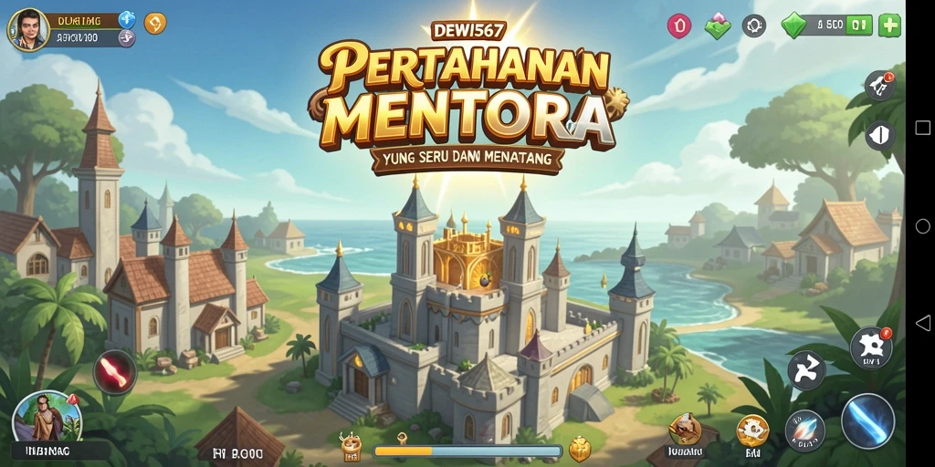 Screenshot utama DEWI567 menampilkan aksi intens dan strategi gameplay Tower Defense.
