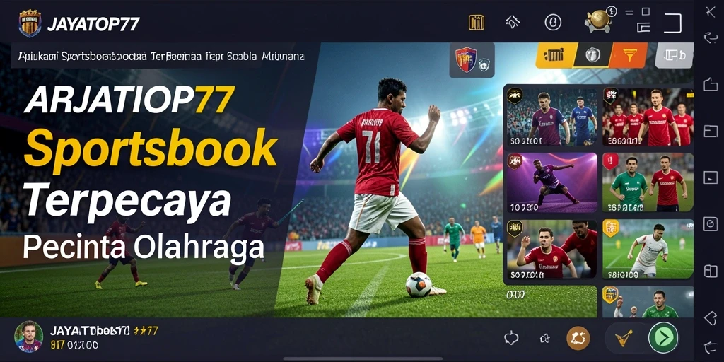 Tampilan gameplay JAYATOP77 dengan fitur Sportsbook yang menarik.