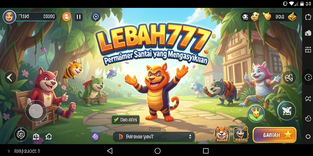 Screenshot utama yang menunjukkan gameplay seru dari LEBAH777.