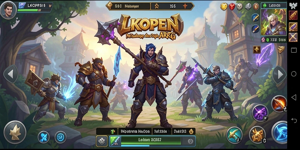 Screenshot utama LKOPEN yang menunjukkan aksi seru dari gameplay ARPG.