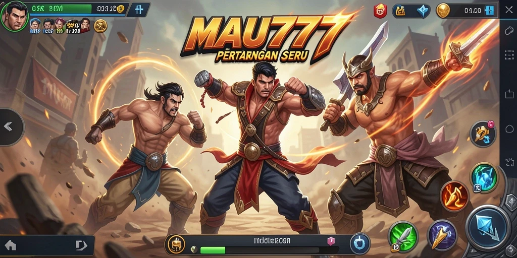 Tangkapan layar menampilkan aksi pertarungan seru MAU777.