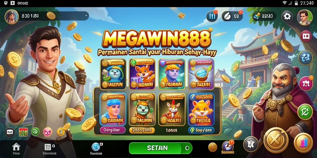 Tampilan gameplay santai di MEGAWIN888 yang seru dan menarik.
