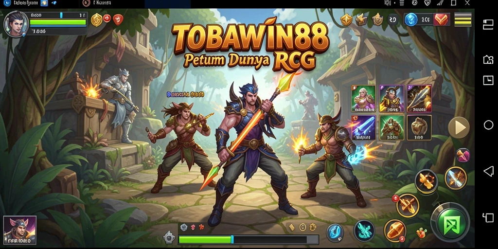 Tampilan menarik dari gameplay petualangan RPG TOBAWIN88.
