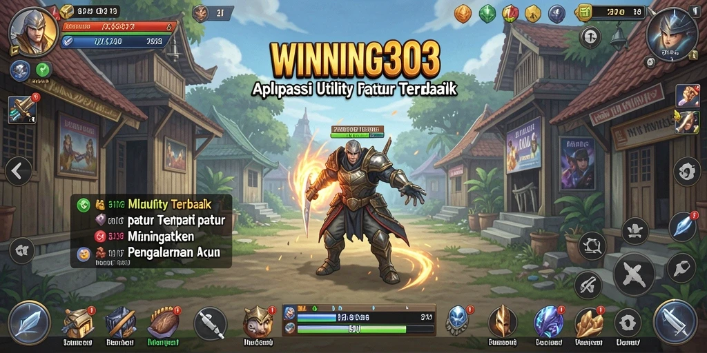 Screenshot WINNING303 menampilkan antarmuka aplikasi Utility yang sederhana.